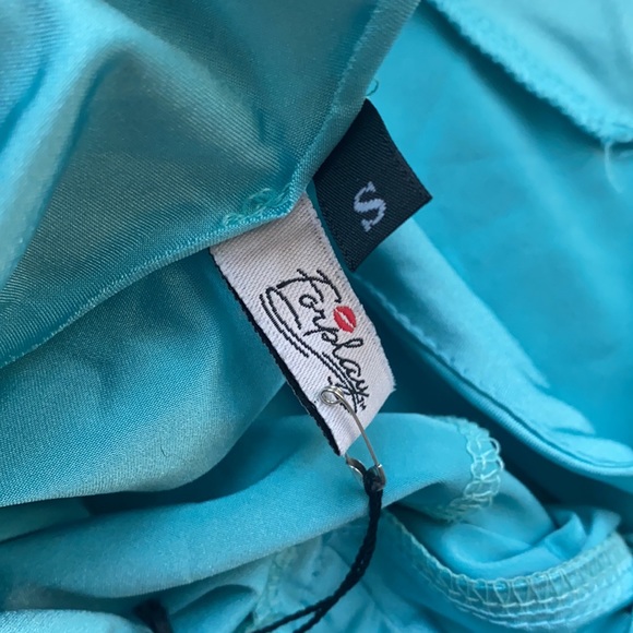 NWT Forplay sexy asymmetric fitted club top, size S - Picture 8 of 13